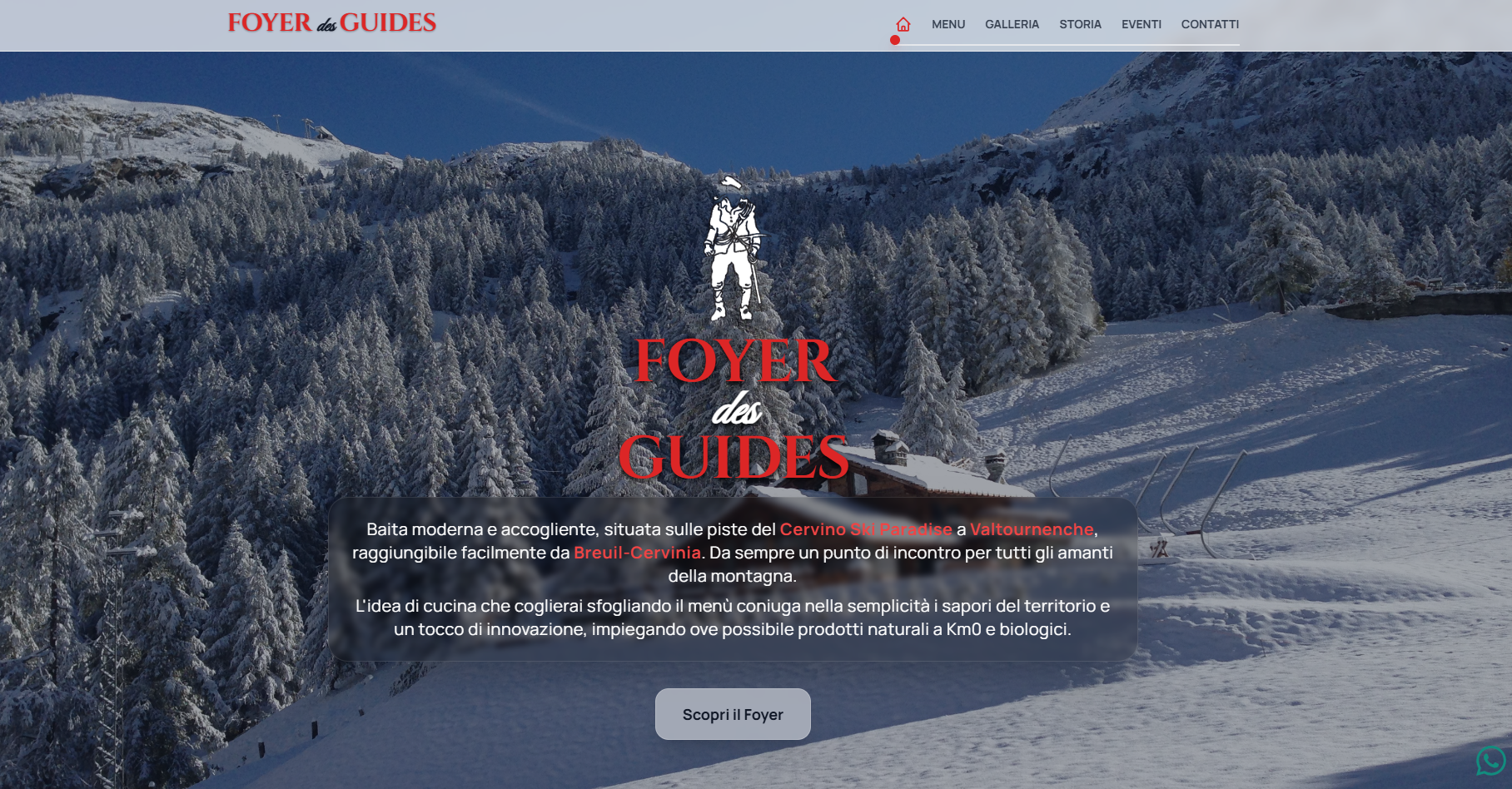 Sito Foyer des Guides dopo il restyling